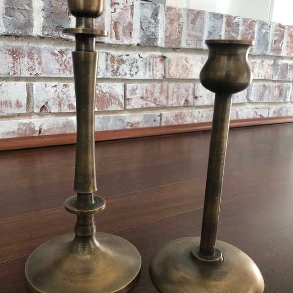 Elegant Bronze(?) Candle Holders